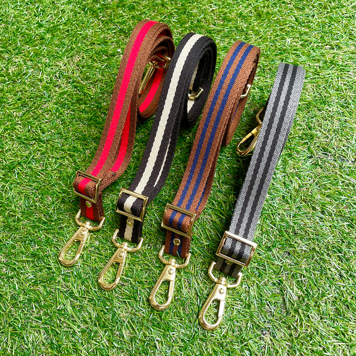 ※予約販売【HOSU】HOSU stripe dog strap(20mm)/Gray×Black