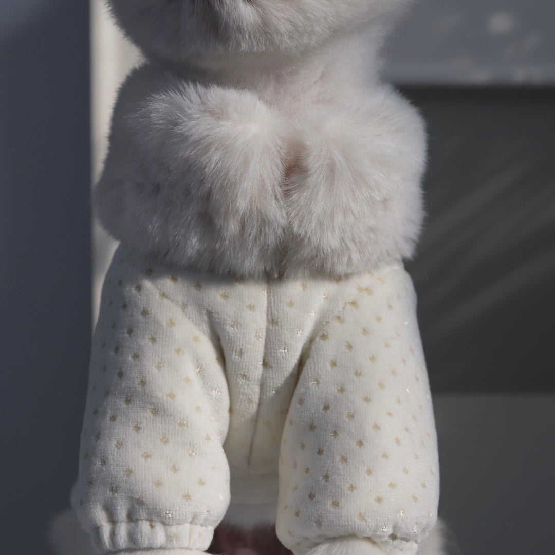 ※予約販売【Hi Yeboo】Eco Fur Padded Overcoat（アイボリー）