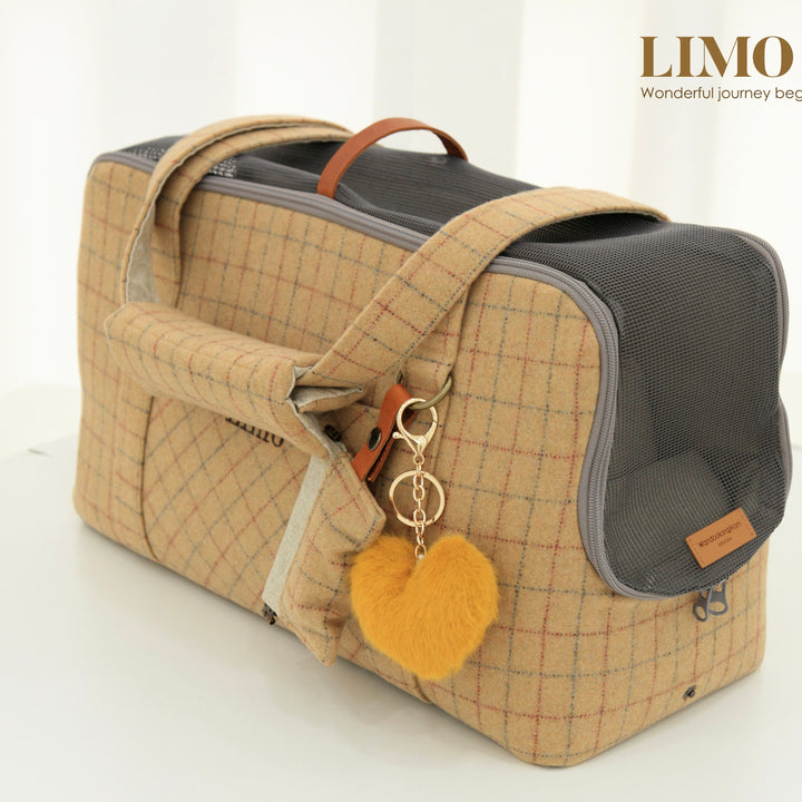 ※予約販売【WandookongMom】LIMO PLAID BAG（キャメル）