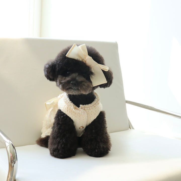 ※予約販売【Hi Yeboo】Pixie Knit Dress（Ivory）