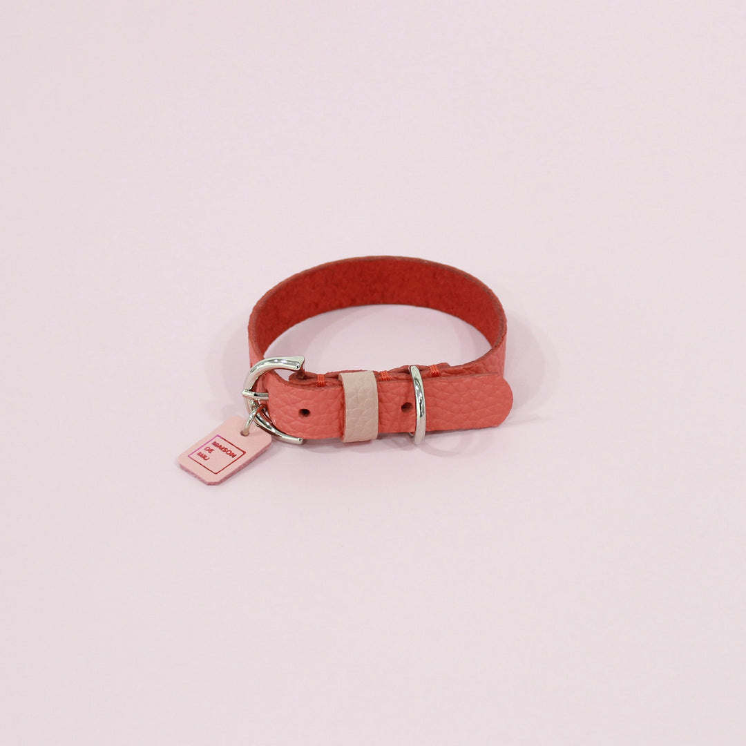 ※予約販売【maison de miu】Pet Collar (Coral / Pink)