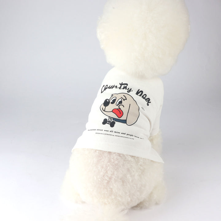 即納【monchouchou】country dog T-shirt