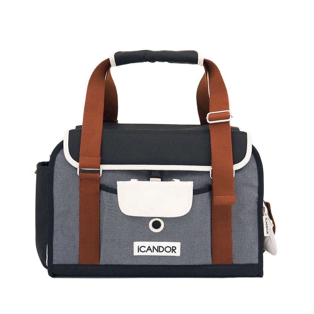 【iCANDOR】 i bag (SHY NAVY)/犬猫用 キャリーバッグ 海外犬服 高品質なインポートのドッグウェア通販 