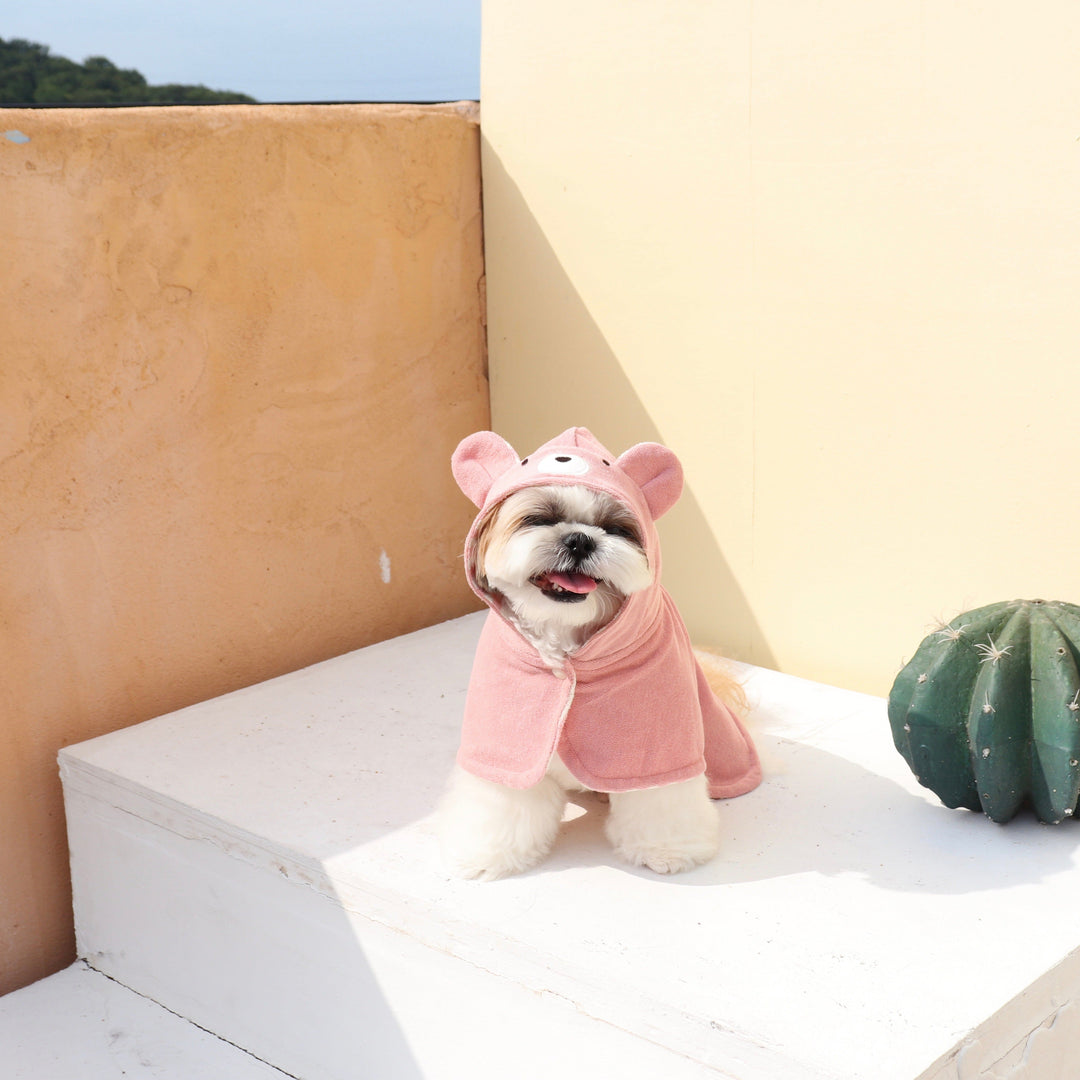 即納【DURANG RURANG】Heart bear robe（Pink）