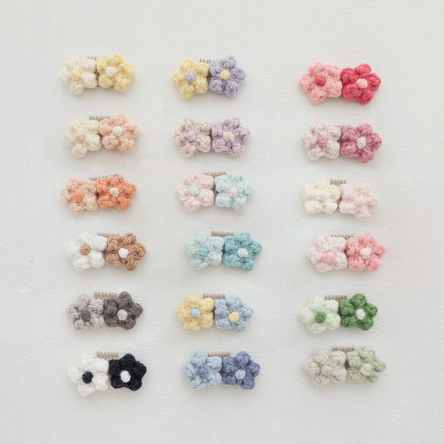※予約販売【near by us】twin flower hair pin（18 colors）