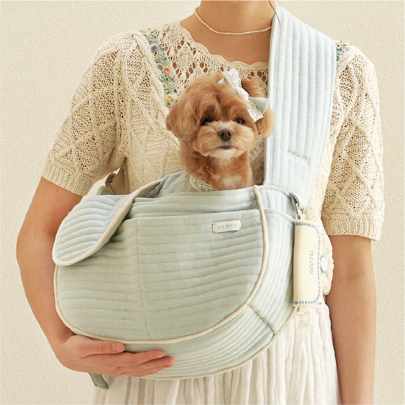 ※予約販売【seoru】heart pet bag（sky bule）