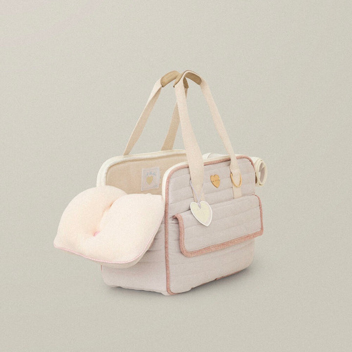 ※予約販売【seoru】name embroidery Heritage Ballon bag / FULL SET (sand beige)