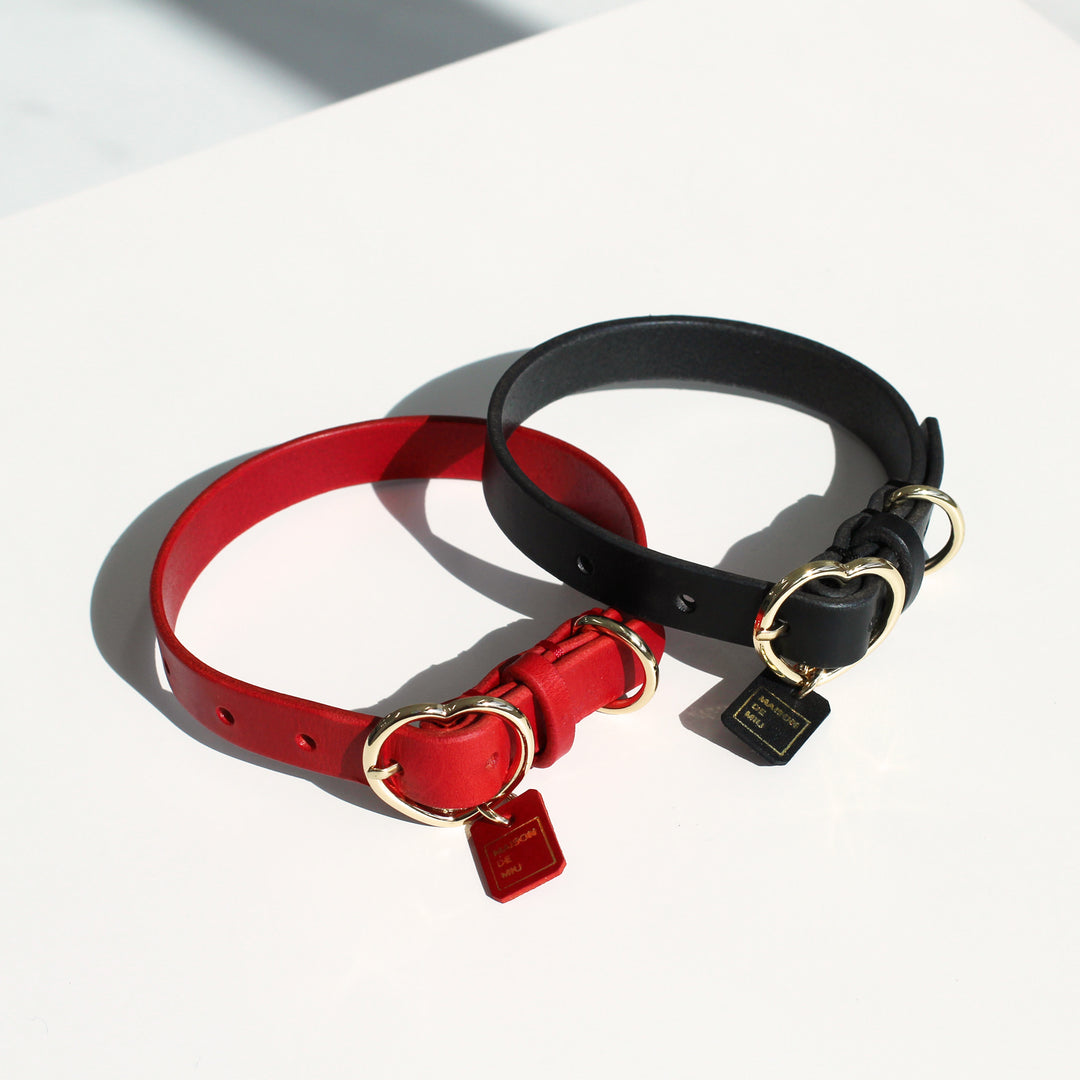 ※予約販売【maison de miu】 Heart Pendant Collar (Red)