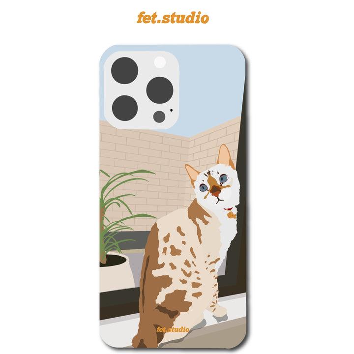 ※予約販売　3匹【fet.studio × URBAN DOG TOKYO】postcard hard Iphone case（3匹）