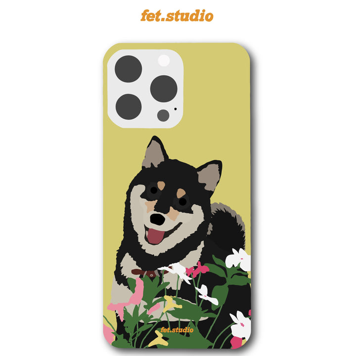 ※予約販売　2匹【fet.studio × URBAN DOG TOKYO】postcard hard Iphone case（2匹）